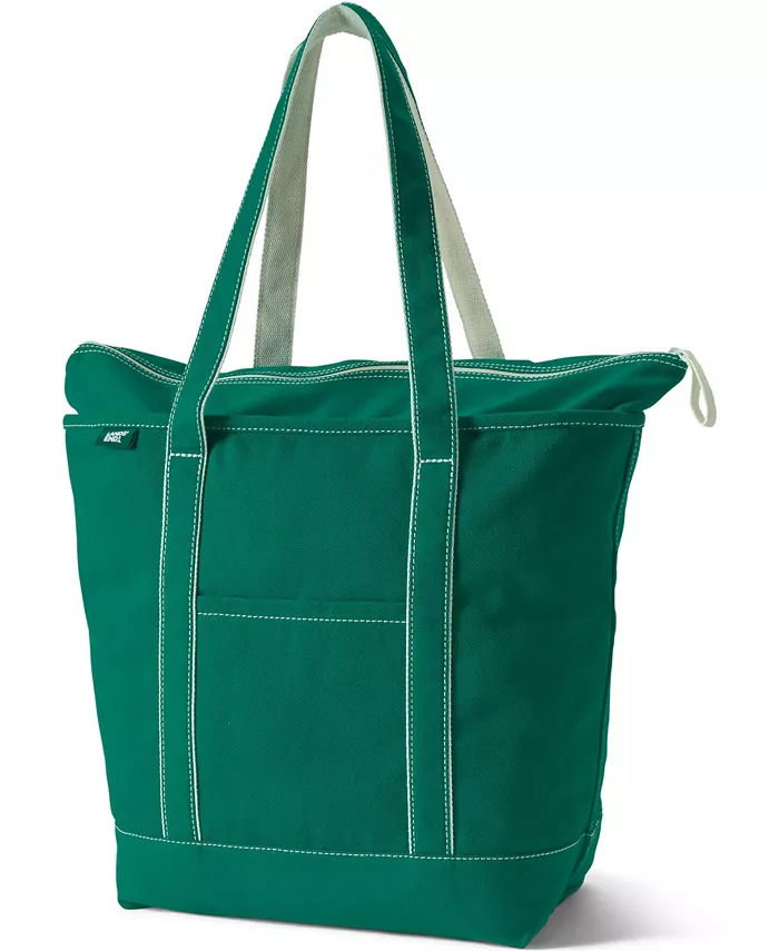 Большая однотонная холщовая сумка-тоут с 5 карманами на молнии сверху и длинной ручкой Lands' End, зеленый
Большая однотонная холщовая сумка-тоут с 5 карманами на молнии сверху и длинной ручкой Lands' End, зеленый