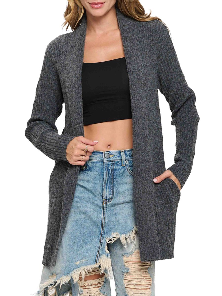 Удлиненный кардиган в рубчик Renee C., угольный
Удлиненный кардиган в рубчик Renee C., угольный