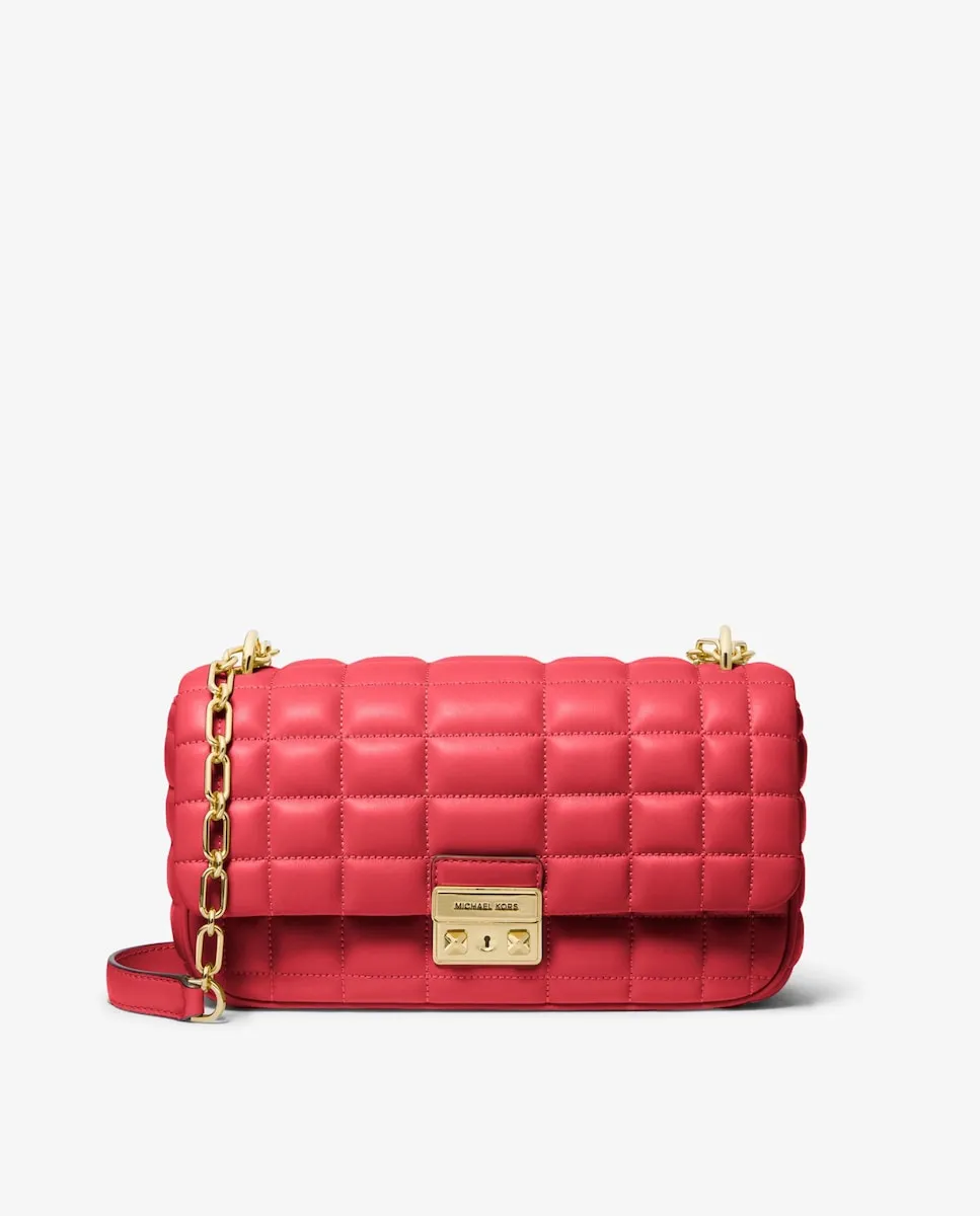 Большой стеганый кожаный наплечный мешок Tribeca, трансформирующийся в сумку через плечо Michael Michael Kors, красный
Большой стеганый кожаный наплечный мешок Tribeca, трансформирующийся в сумку через плечо Michael Michael Kors, красный