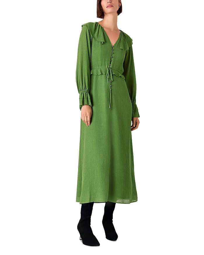 Платье миди с рюшами в стиле бохо Whistles, зеленый
Платье миди с рюшами в стиле бохо Whistles, зеленый