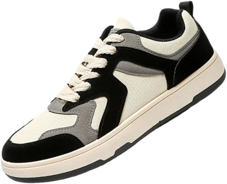 Мужские низкие кеды для скейтбординга - повседневные кроссовки на шнуровке, студенческие текстильные туфли, подходящие для всех случаев Hoalox, черный
Мужские низкие кеды для скейтбординга - повседневные кроссовки на шнуровке, студенческие текстильные туфли, подходящие для всех случаев Hoalox, черный