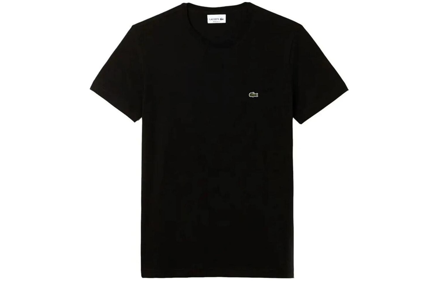 Футболка мужская черная Lacoste, черный 
Футболка мужская черная Lacoste, черный