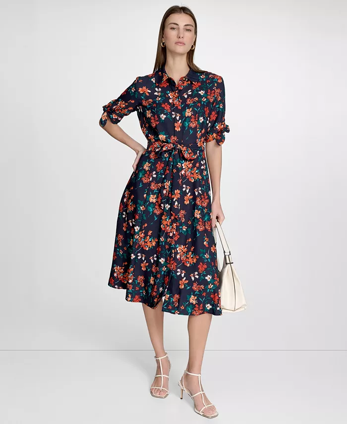 Женское платье-рубашка миди с коротким рукавом, 0P-16 Calvin Klein
Женское платье-рубашка миди с коротким рукавом, 0P-16 Calvin Klein