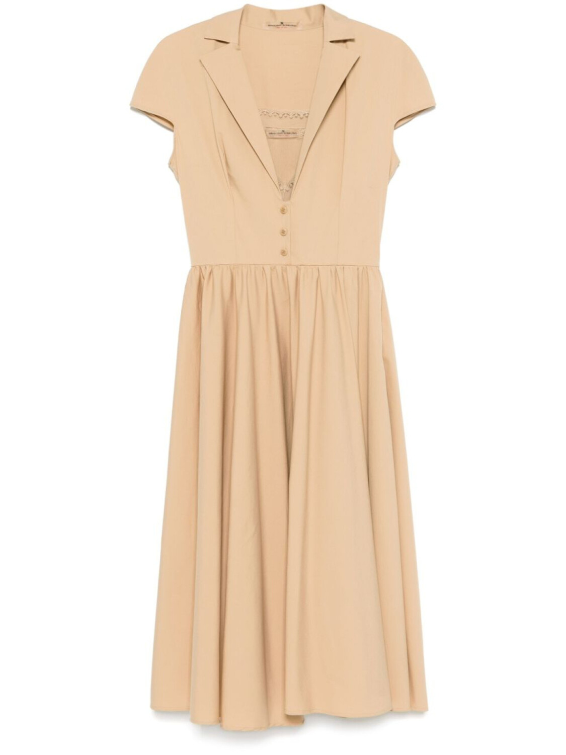 Расклешенное платье миди Ermanno Scervino, нейтральный цвет
Расклешенное платье миди Ermanno Scervino, нейтральный цвет
