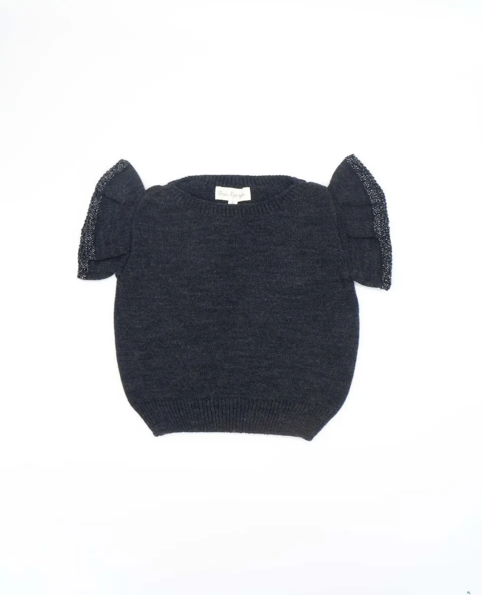 Трикотажный жилет для девочки с рюшами Fina Ejerique, черный
Трикотажный жилет для девочки с рюшами Fina Ejerique, черный