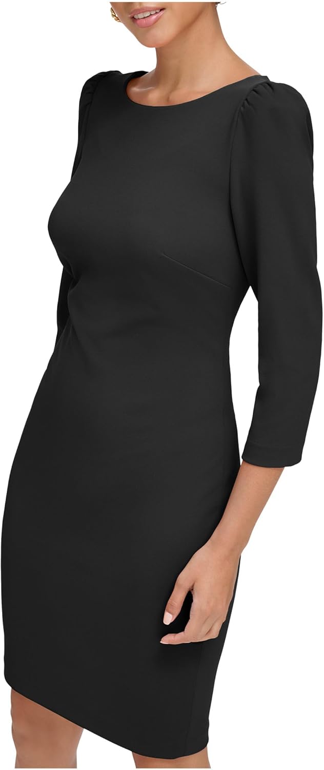 Женское облегающее платье Calvin Klein с рукавом 3/4 и круглым вырезом, Black
Женское облегающее платье Calvin Klein с рукавом 3/4 и круглым вырезом, Black