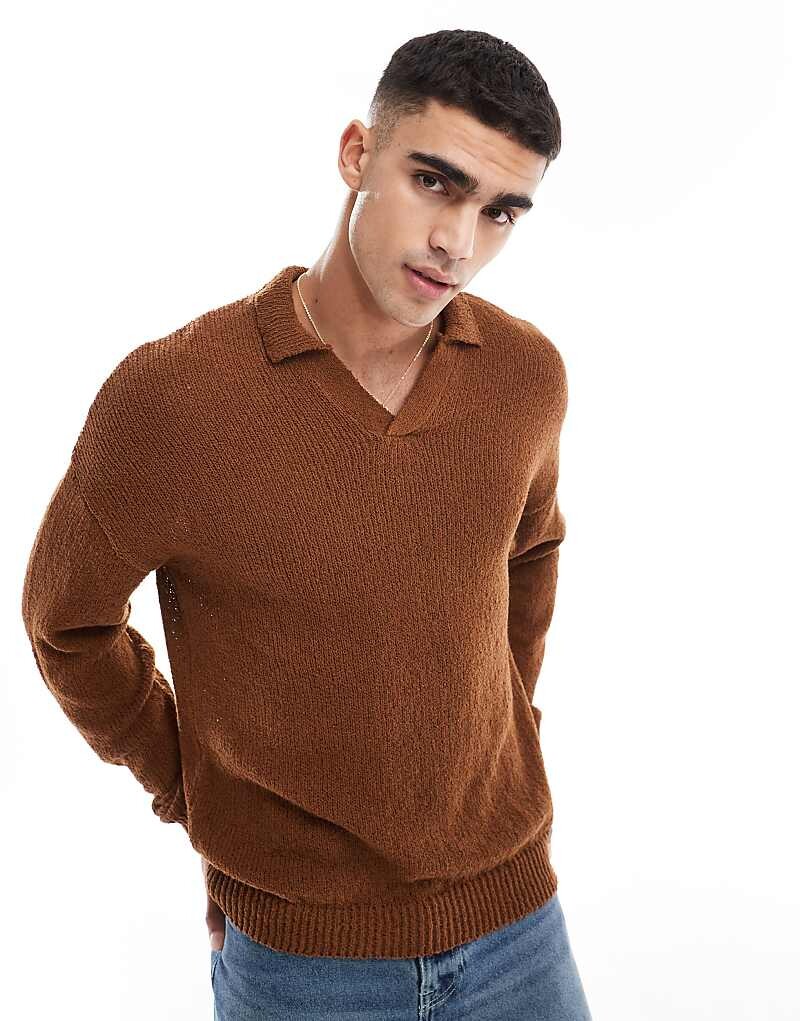 ASOS DESIGN – Светло-коричневый фактурный вязаный свитер свободного кроя с вырезом на горловине
ASOS DESIGN – Светло-коричневый фактурный вязаный свитер свободного кроя с вырезом на горловине