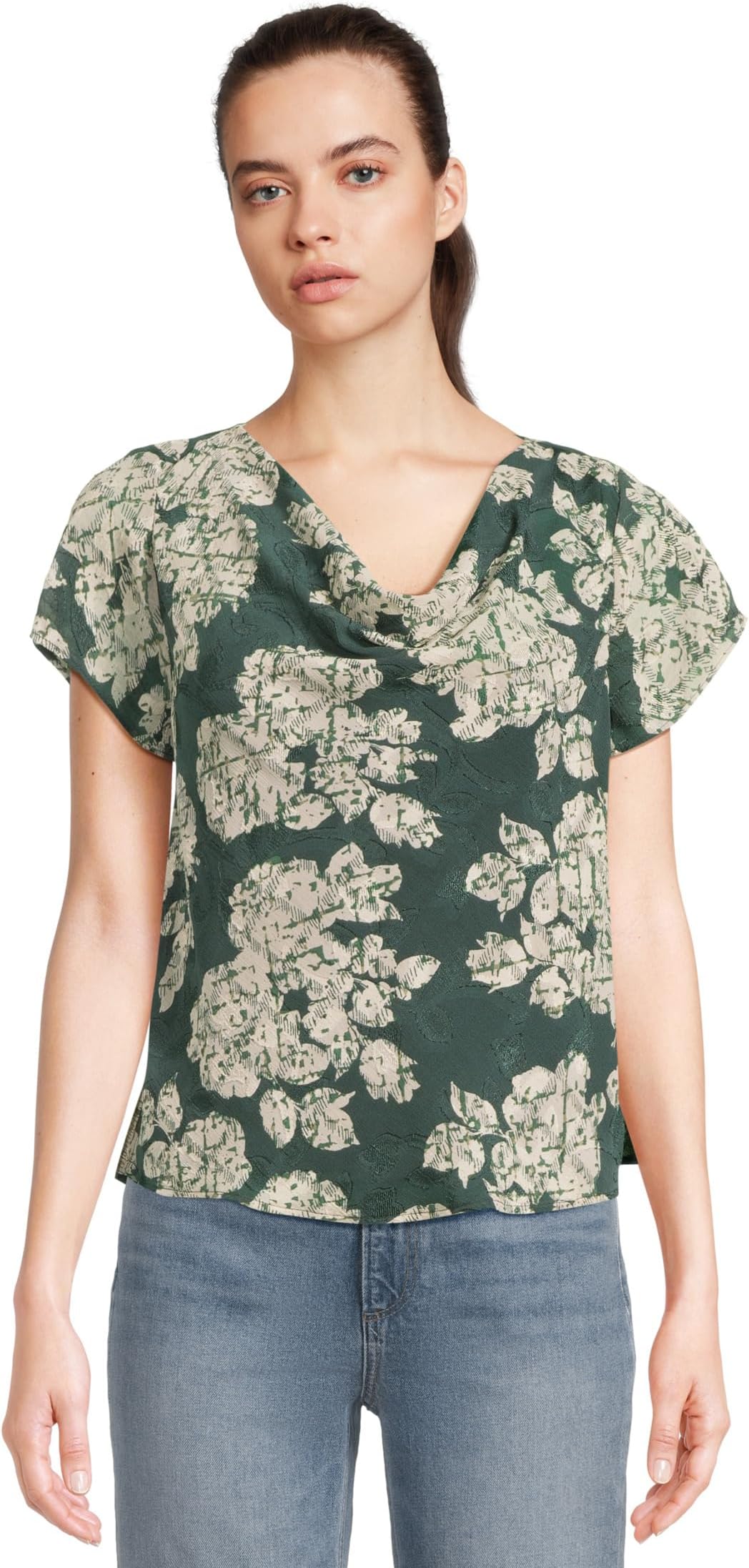 Блуза Vince Camuto Cap Sleeve Cowl Front Blouse, цвет Forest Night
Блуза Vince Camuto Cap Sleeve Cowl Front Blouse, цвет Forest Night