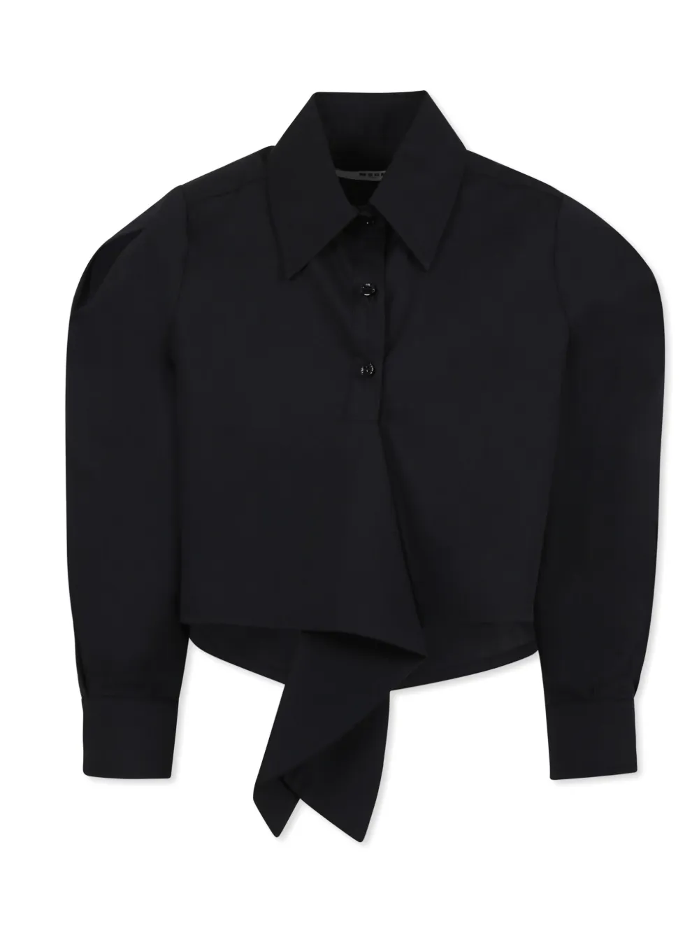 Рубашка с оборками MSGM Kids, черный 
Рубашка с оборками MSGM Kids, черный