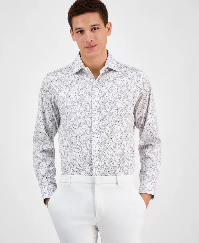 Мужская классическая рубашка с длинным рукавом и абстрактным цветочным принтом Bar III, мультиколор
Мужская классическая рубашка с длинным рукавом и абстрактным цветочным принтом Bar III, мультиколор