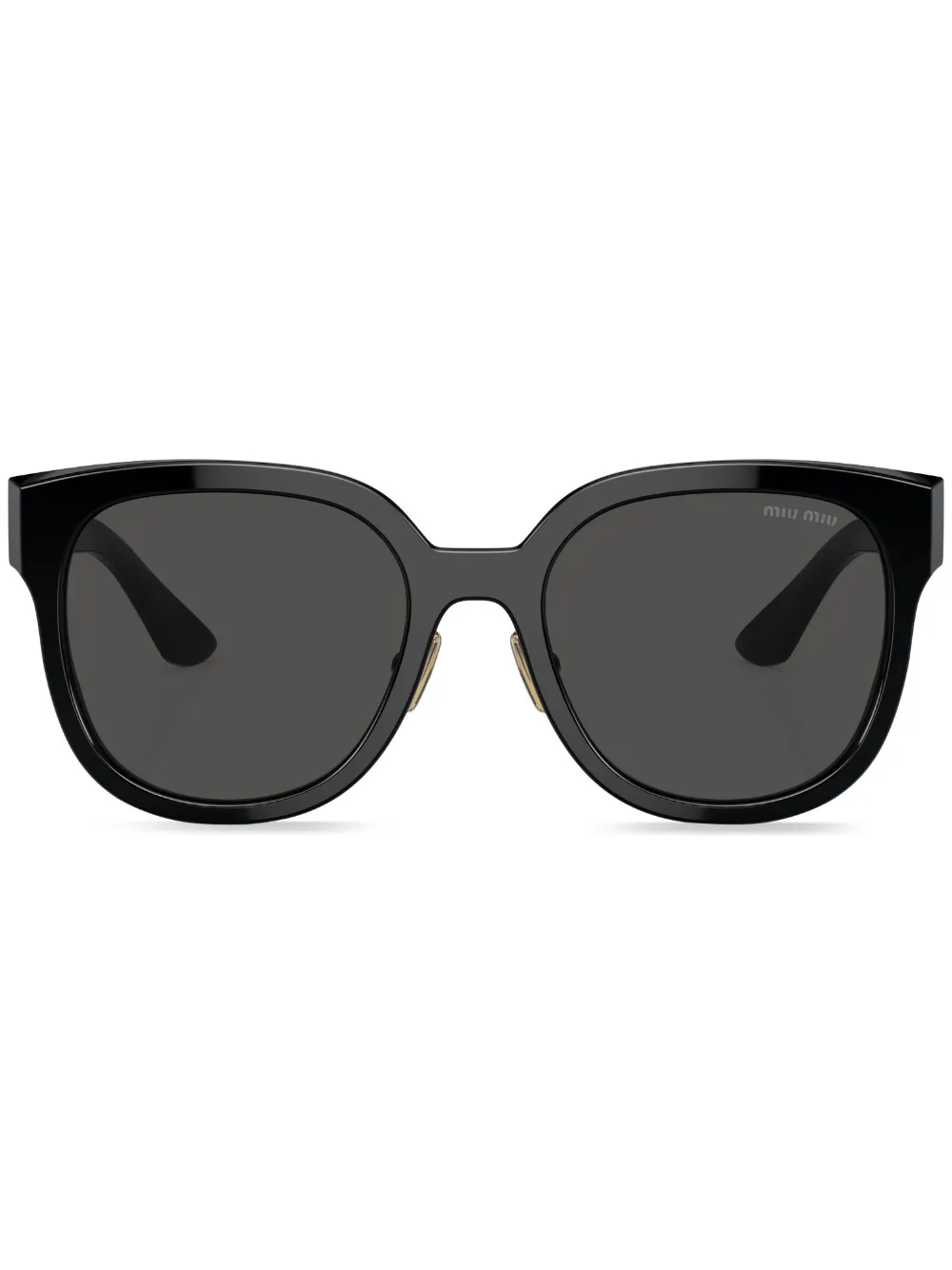 Солнцезащитные очки в D-образной оправе с логотипом Miu Miu Eyewear, черный
Солнцезащитные очки в D-образной оправе с логотипом Miu Miu Eyewear, черный