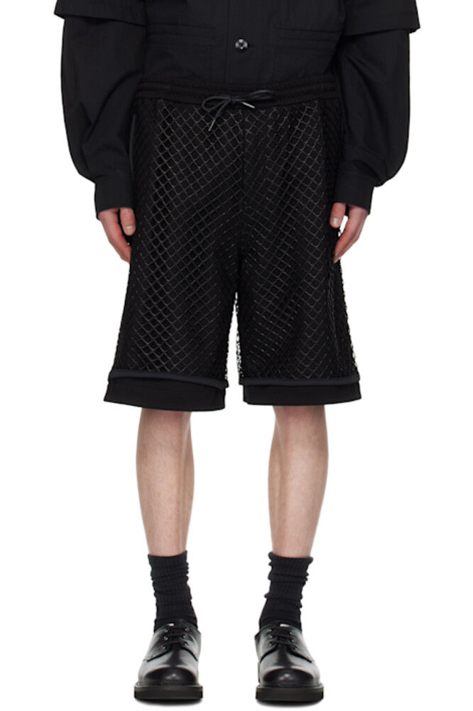 Черные сетчатые многослойные шорты Juun.J
Черные сетчатые многослойные шорты Juun.J