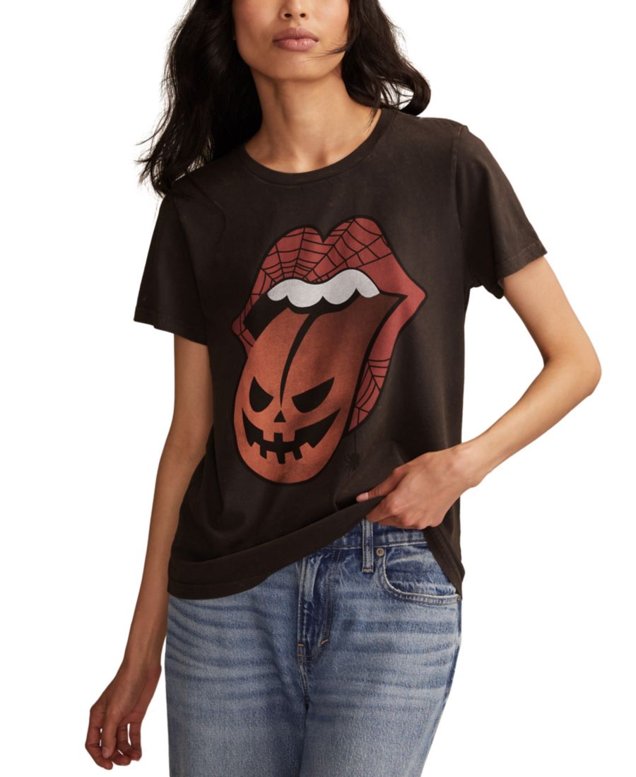 Женская футболка Rolling Stones с круглым вырезом и изображением тыквенного языка Lucky Brand, Black, Черный, Женская футболка Rolling Stones с круглым вырезом и изображением тыквенного языка Lucky Brand, Black
Женская футболка Rolling Stones с круглым вырезом и изображением тыквенного языка Lucky Brand, Black, Черный, Женская футболка Rolling Stones с круглым вырезом и изображением тыквенного языка Lucky Brand, Black