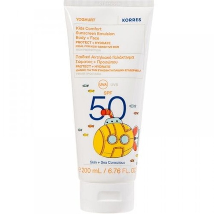 Yoghurt Kids Comfort Солнцезащитная эмульсия для тела и лица SPF 50 200 мл Korres
Yoghurt Kids Comfort Солнцезащитная эмульсия для тела и лица SPF 50 200 мл Korres