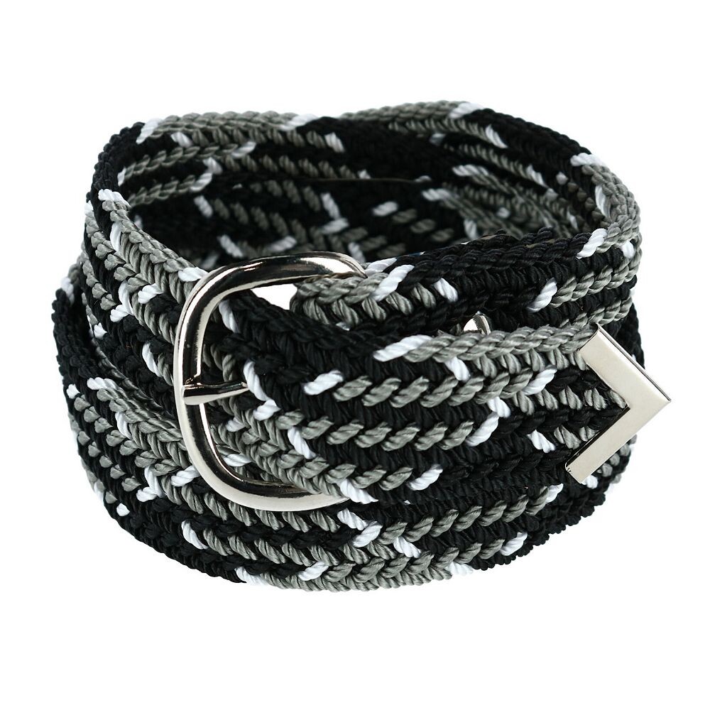 Nocona Belt Co Мужской плетеный ремень из нейлонового шнура, цвет Black Grey And White 
Nocona Belt Co Мужской плетеный ремень из нейлонового шнура, цвет Black Grey And White