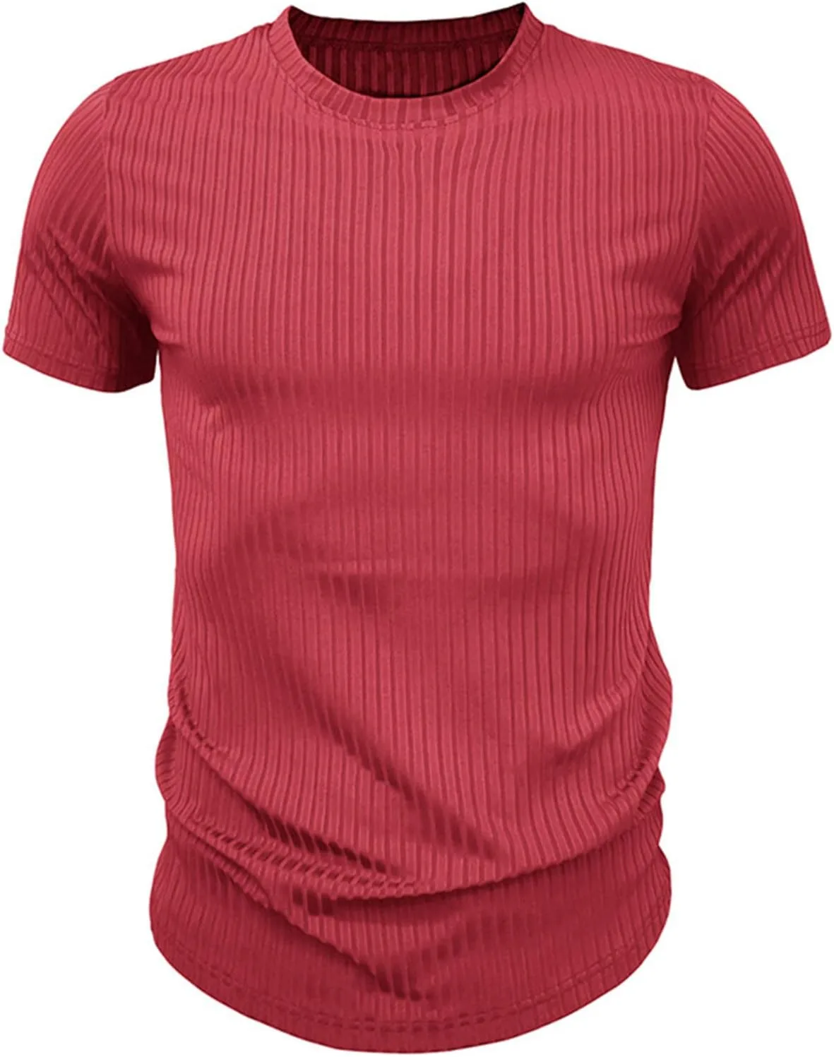 Мужская футболка Ribbed Knit с коротким рукавом и Slim Fit
Мужская футболка Ribbed Knit с коротким рукавом и Slim Fit