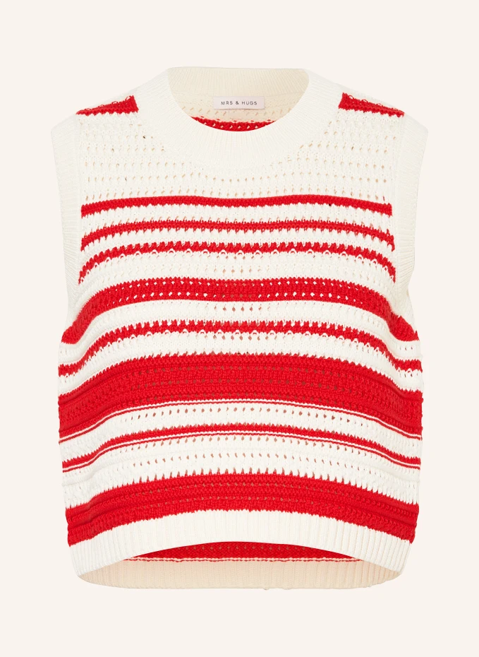 Свитер-жилет Mrs & Hugs, красный 
Свитер-жилет Mrs & Hugs, красный