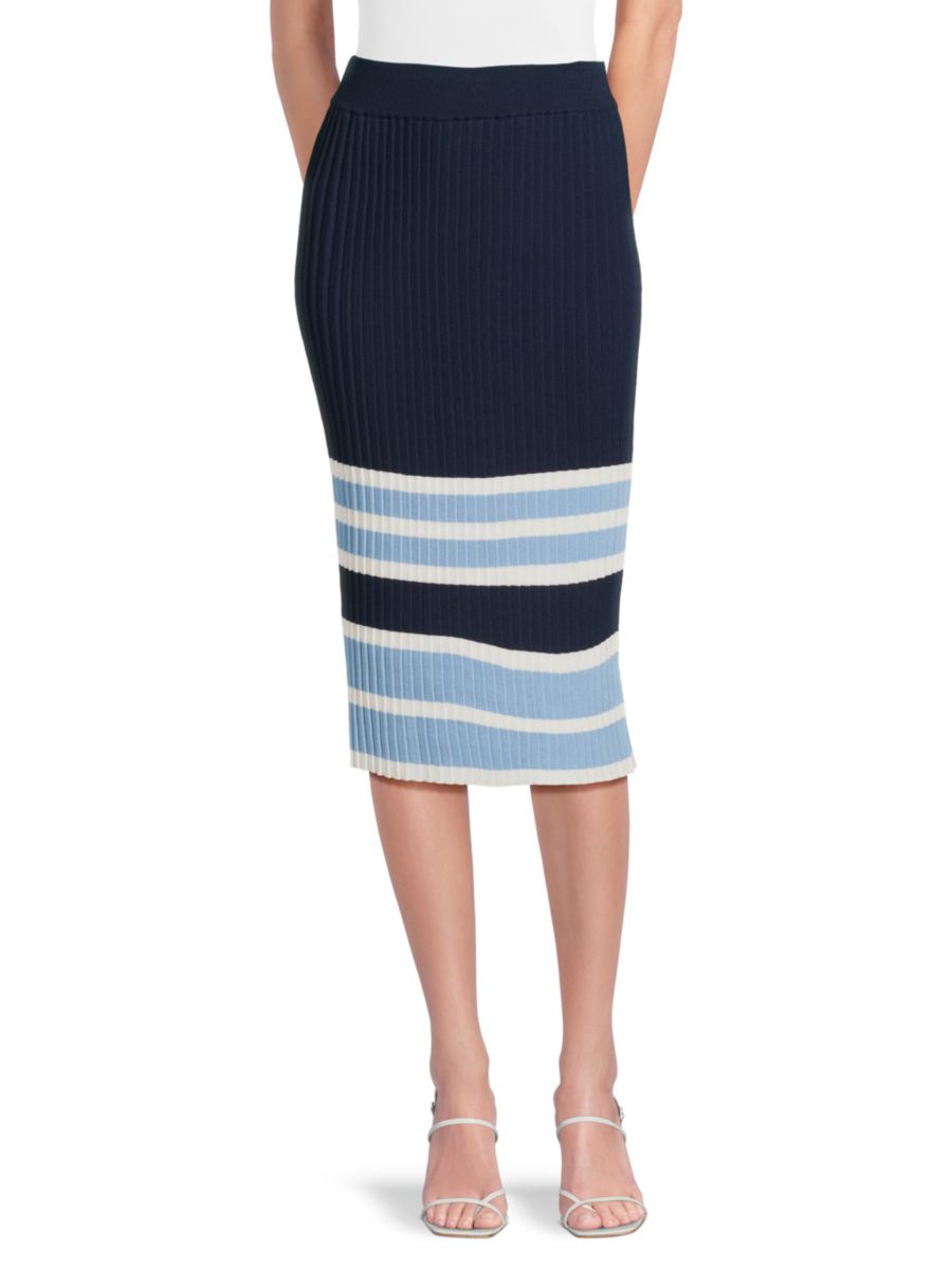 Юбка-карандаш из ребристой ткани T Tahari, цвет Evening Navy
Юбка-карандаш из ребристой ткани T Tahari, цвет Evening Navy