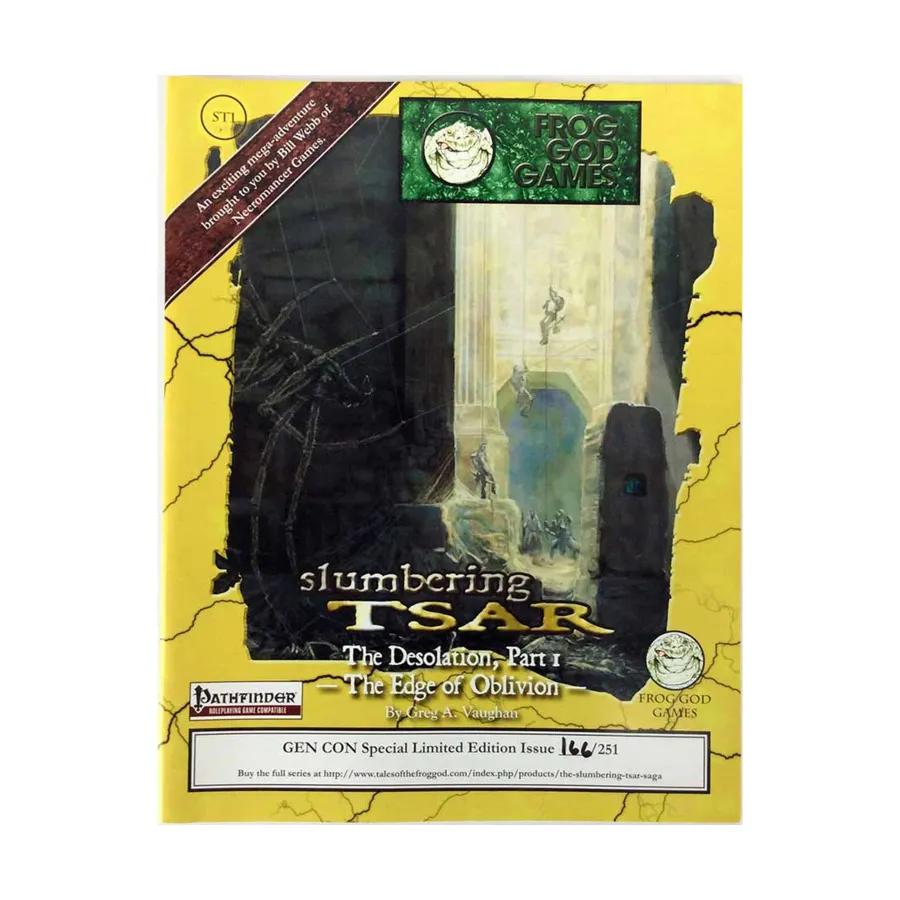 Модуль Slumbering Tsar Saga #1 - The Desolation #1 Edge of Oblivion GEN CON Special Limited Edition, Pathfinder Adventures (Frog God Games)
Модуль Slumbering Tsar Saga #1 - The Desolation #1 Edge of Oblivion GEN CON Special Limited Edition, Pathfinder Adventures (Frog God Games)