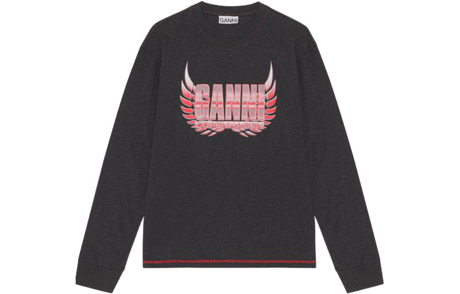 Длинный рукав 'Phantom' GANNI, темно-серый 
Длинный рукав 'Phantom' GANNI, темно-серый