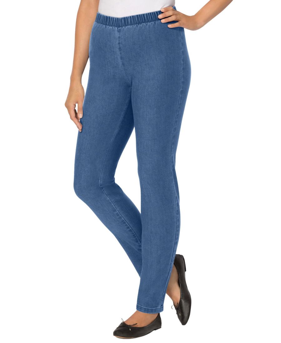 Женские джинсы Within Pull-On с эластичным поясом из эластичного денима Fineline Woman Within, Medium stonewash
Женские джинсы Within Pull-On с эластичным поясом из эластичного денима Fineline Woman Within, Medium stonewash