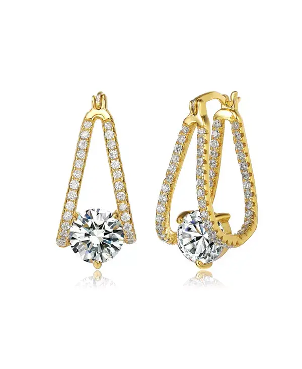 Серьги-Кольца из стерлингового серебра с фианитами в форме двойной трапеции, вывернутые наизнанку Rachel Glauber, gold
Серьги-Кольца из стерлингового серебра с фианитами в форме двойной трапеции, вывернутые наизнанку Rachel Glauber, gold