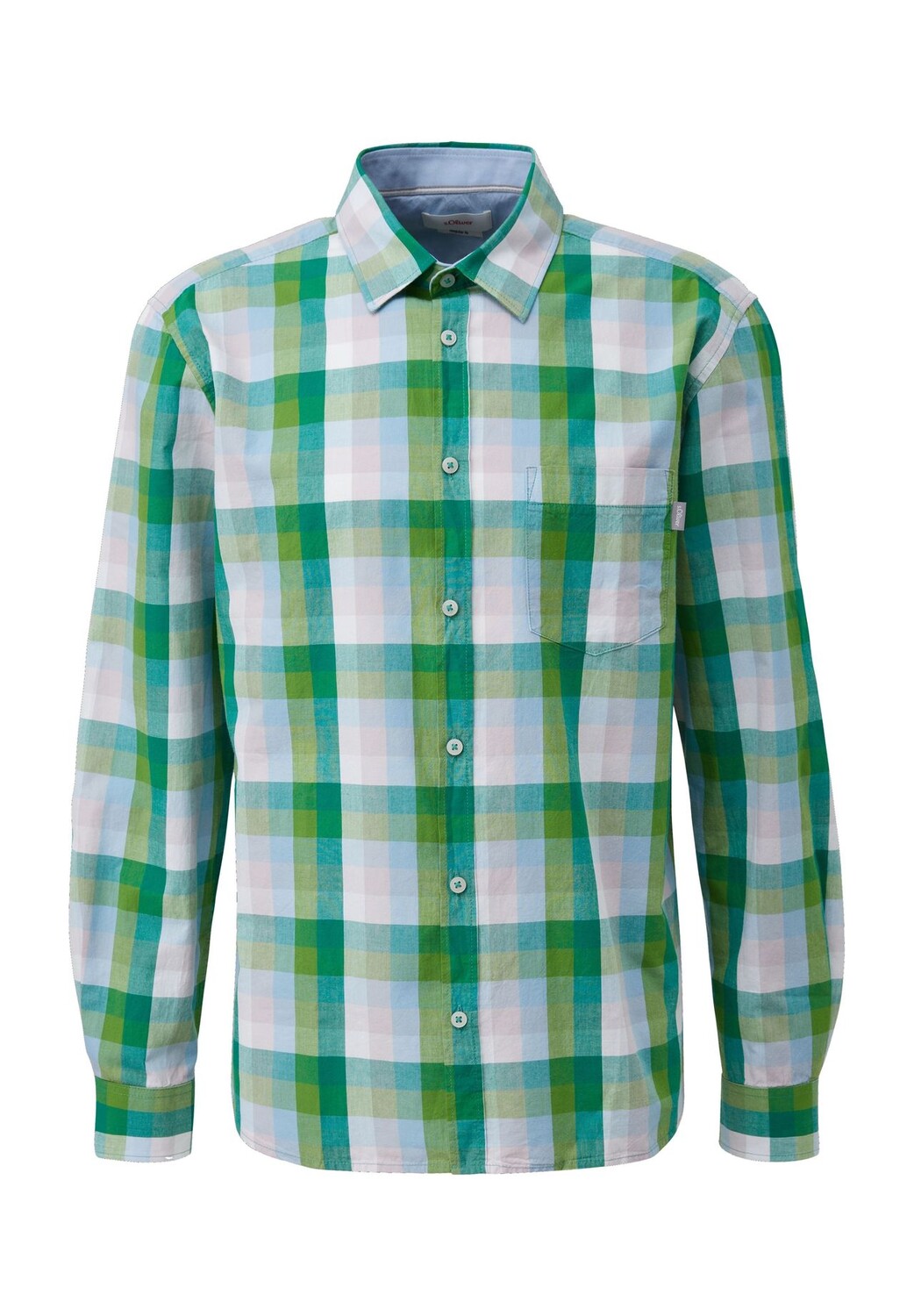 Рубашка повседневная, стандартного кроя, длинный рукав, воротник Кент, мужская s.Oliver, зеленый
Рубашка повседневная, стандартного кроя, длинный рукав, воротник Кент, мужская s.Oliver, зеленый