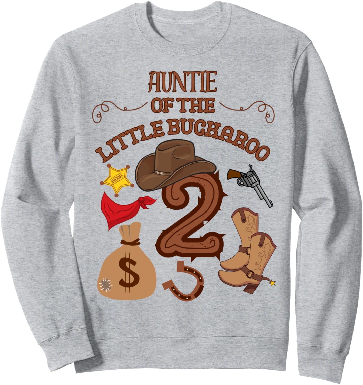 Толстовка Little Buckaroo Auntie Wild West Cowboy на 2-й день рождения Family Look West Cowboy Theme Decorations Gifts, серый
Толстовка Little Buckaroo Auntie Wild West Cowboy на 2-й день рождения Family Look West Cowboy Theme Decorations Gifts, серый