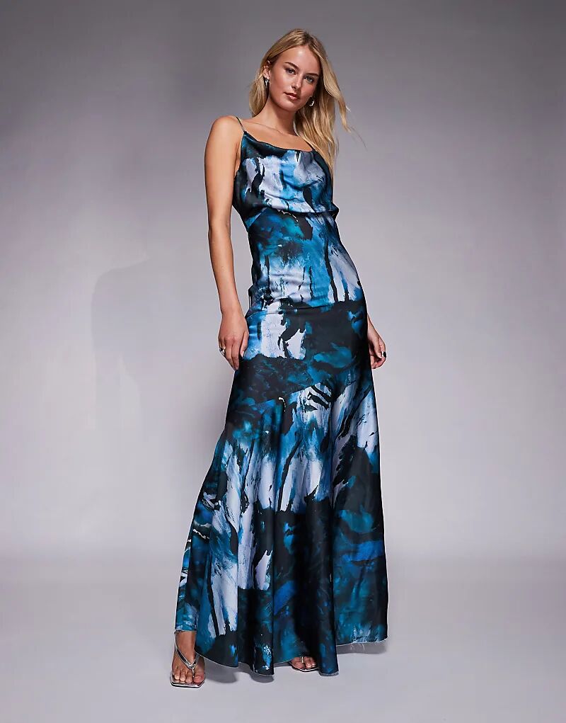 Длинное атласное платье ASOS DESIGN с завязками сзади и воротником-хомутом, темно-синего цвета с абстрактным принтом
Длинное атласное платье ASOS DESIGN с завязками сзади и воротником-хомутом, темно-синего цвета с абстрактным принтом