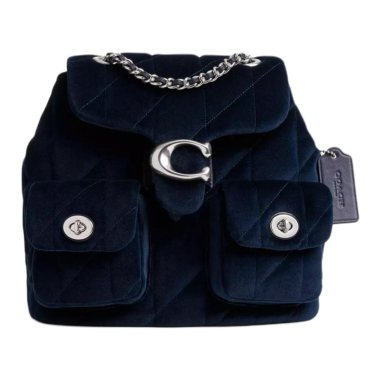 Сумка-рюкзак Tabby из вельвета среднего размера женская синяя COACH
Сумка-рюкзак Tabby из вельвета среднего размера женская синяя COACH