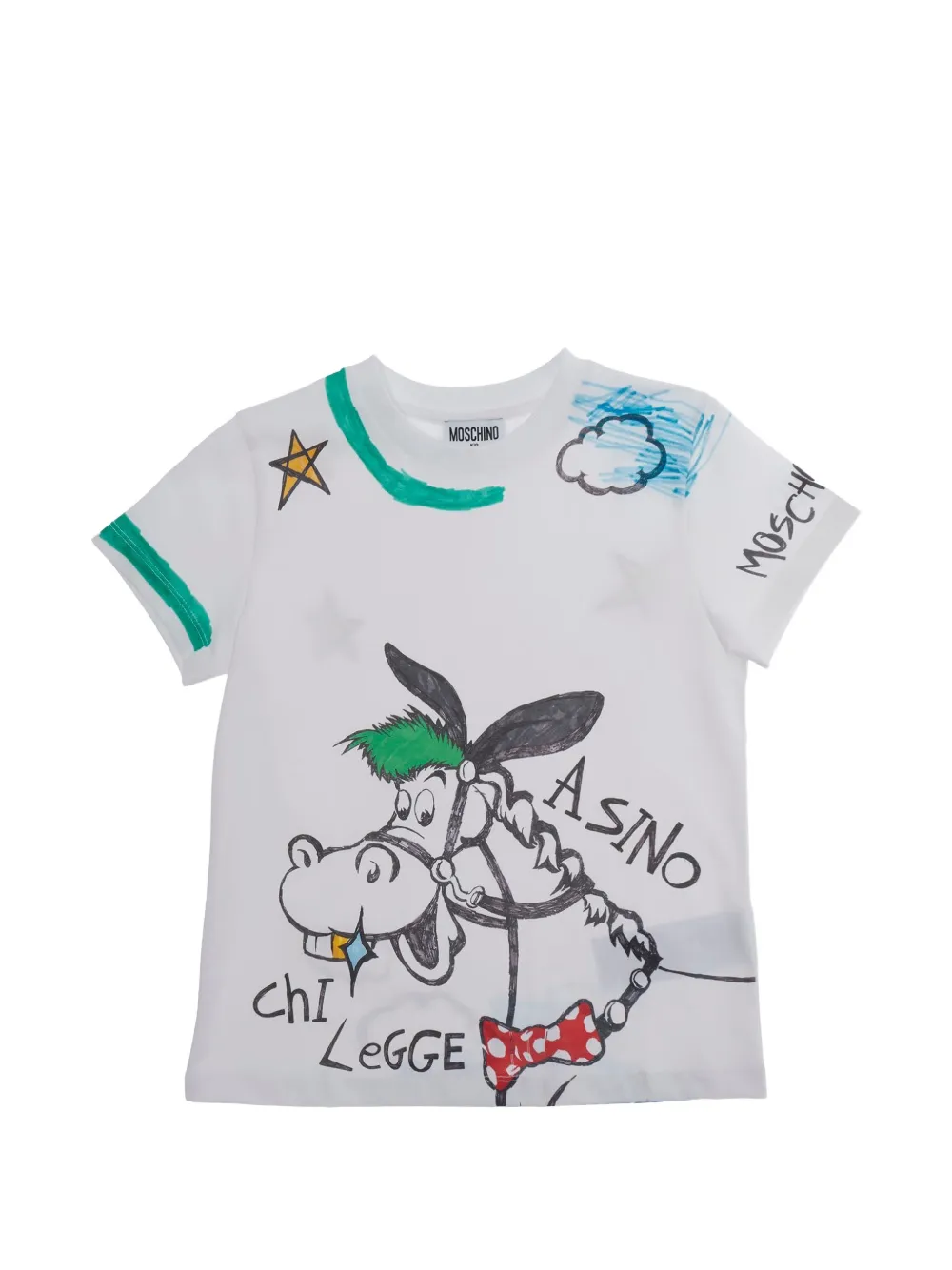 Футболка с мультяшным принтом Moschino Kids, белый
Футболка с мультяшным принтом Moschino Kids, белый