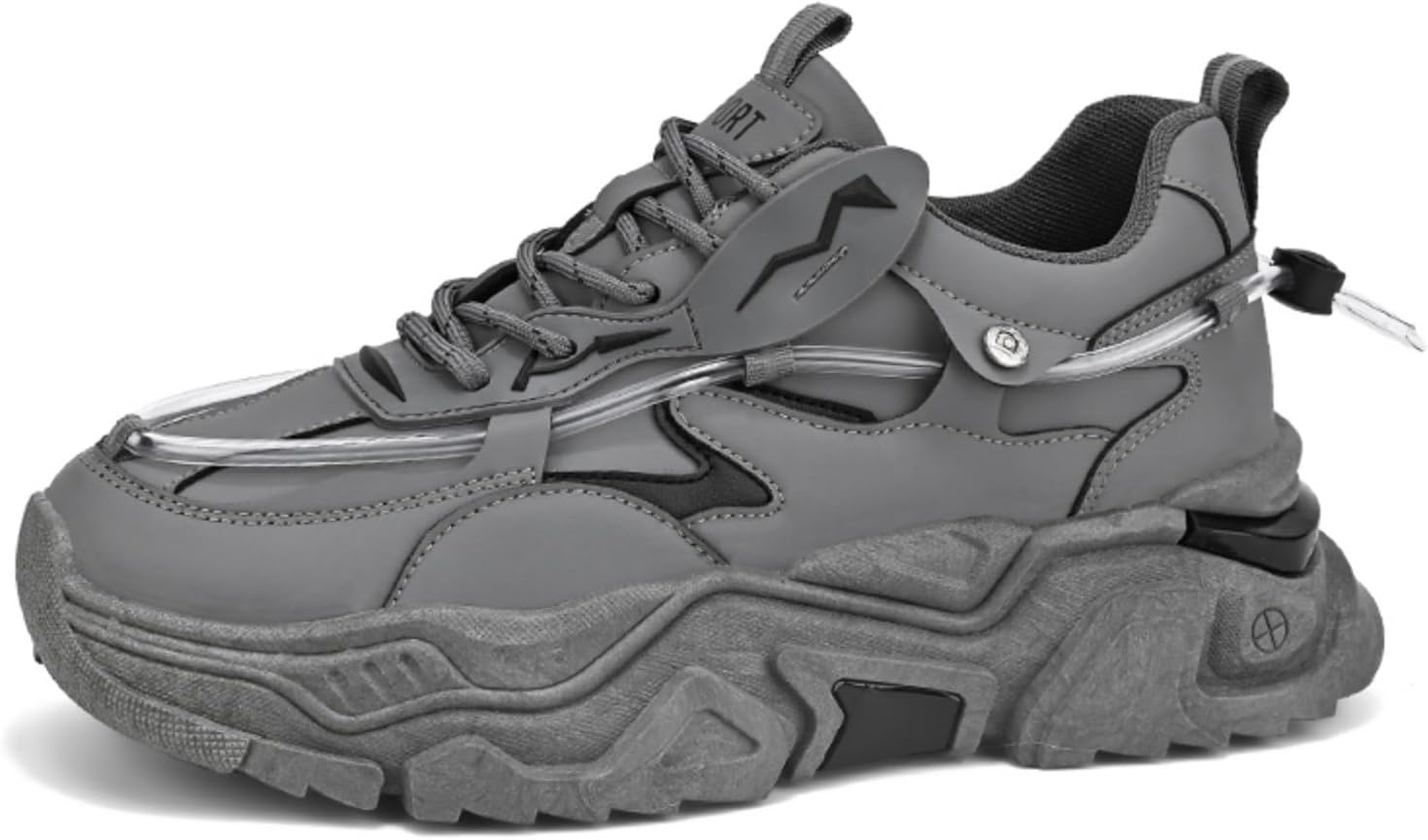 Мужские массивные кроссовки, стильные с толстой подошвой, с регулируемыми шнурками, идеально подходят для уличной моды и повседневного комфорта Aokisx, серый
Мужские массивные кроссовки, стильные с толстой подошвой, с регулируемыми шнурками, идеально подходят для уличной моды и повседневного комфорта Aokisx, серый