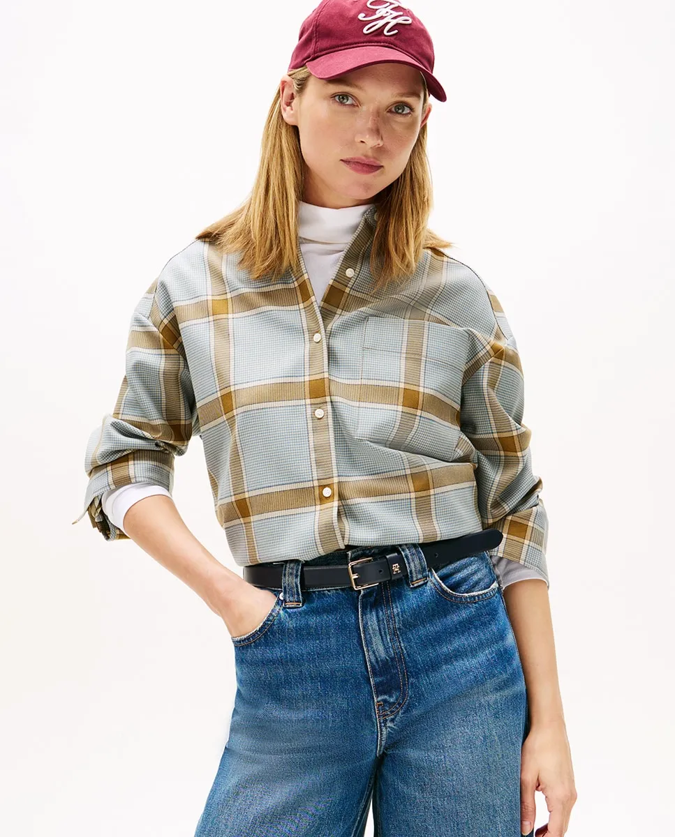 Женская рубашка из легкой шерсти в клетку Tommy Hilfiger, синий
Женская рубашка из легкой шерсти в клетку Tommy Hilfiger, синий