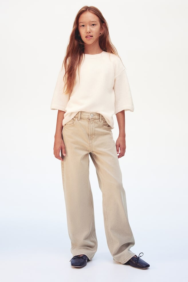 Широкие джинсы H&M, бежевый
Широкие джинсы H&M, бежевый