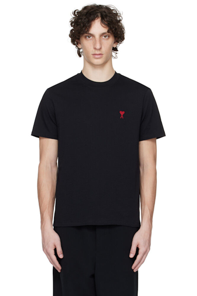 Черная хлопковая футболка Ami de Coeur AMI Paris
Черная хлопковая футболка Ami de Coeur AMI Paris