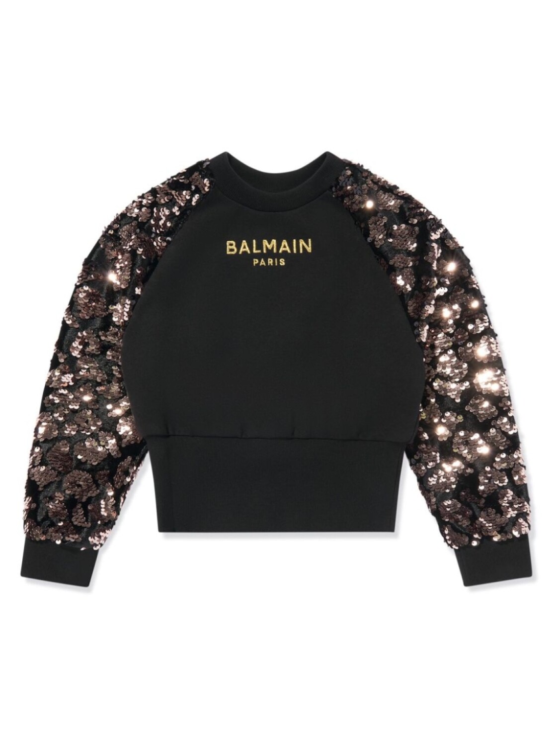 Balmain Kids хлопковая толстовка, украшенная пайетками, черный
Balmain Kids хлопковая толстовка, украшенная пайетками, черный