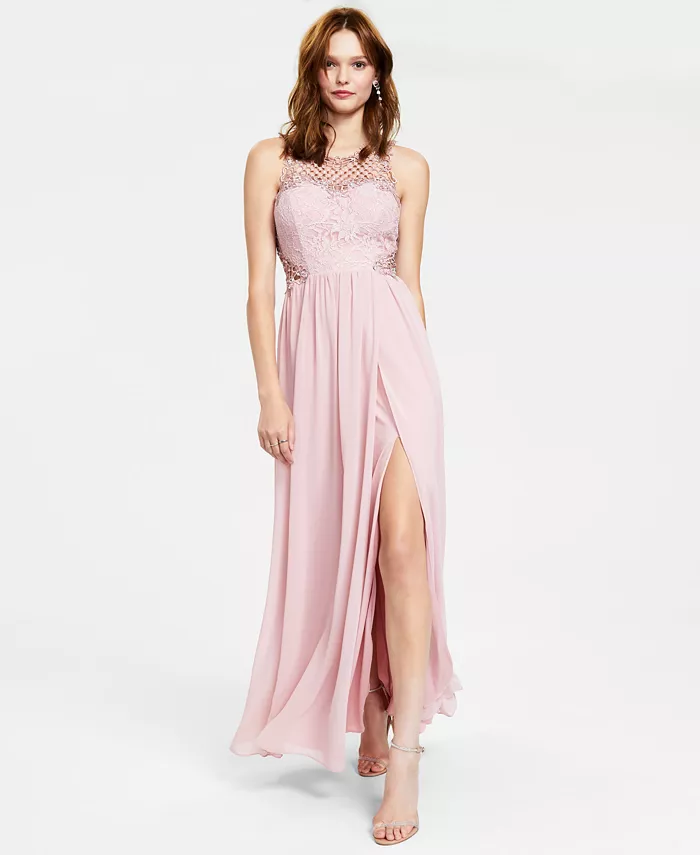 Украшенное иллюзорное платье-тюльпан для юниоров City Studios, розовый
Украшенное иллюзорное платье-тюльпан для юниоров City Studios, розовый