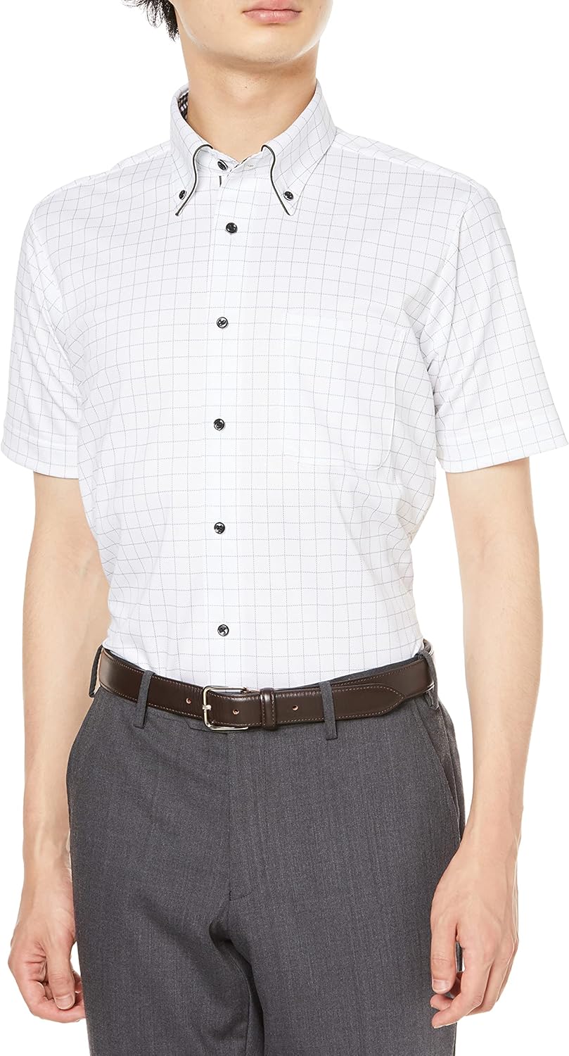 Мужская деловая рубашка-поло с коротким рукавом Takaku, 4000 иен, 237 110206249105237 Taka-Q, белый
Мужская деловая рубашка-поло с коротким рукавом Takaku, 4000 иен, 237 110206249105237 Taka-Q, белый