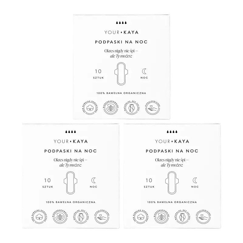 Комплект: прокладки ночные Your Kaya, 3х10 шт
Комплект: прокладки ночные Your Kaya, 3х10 шт
