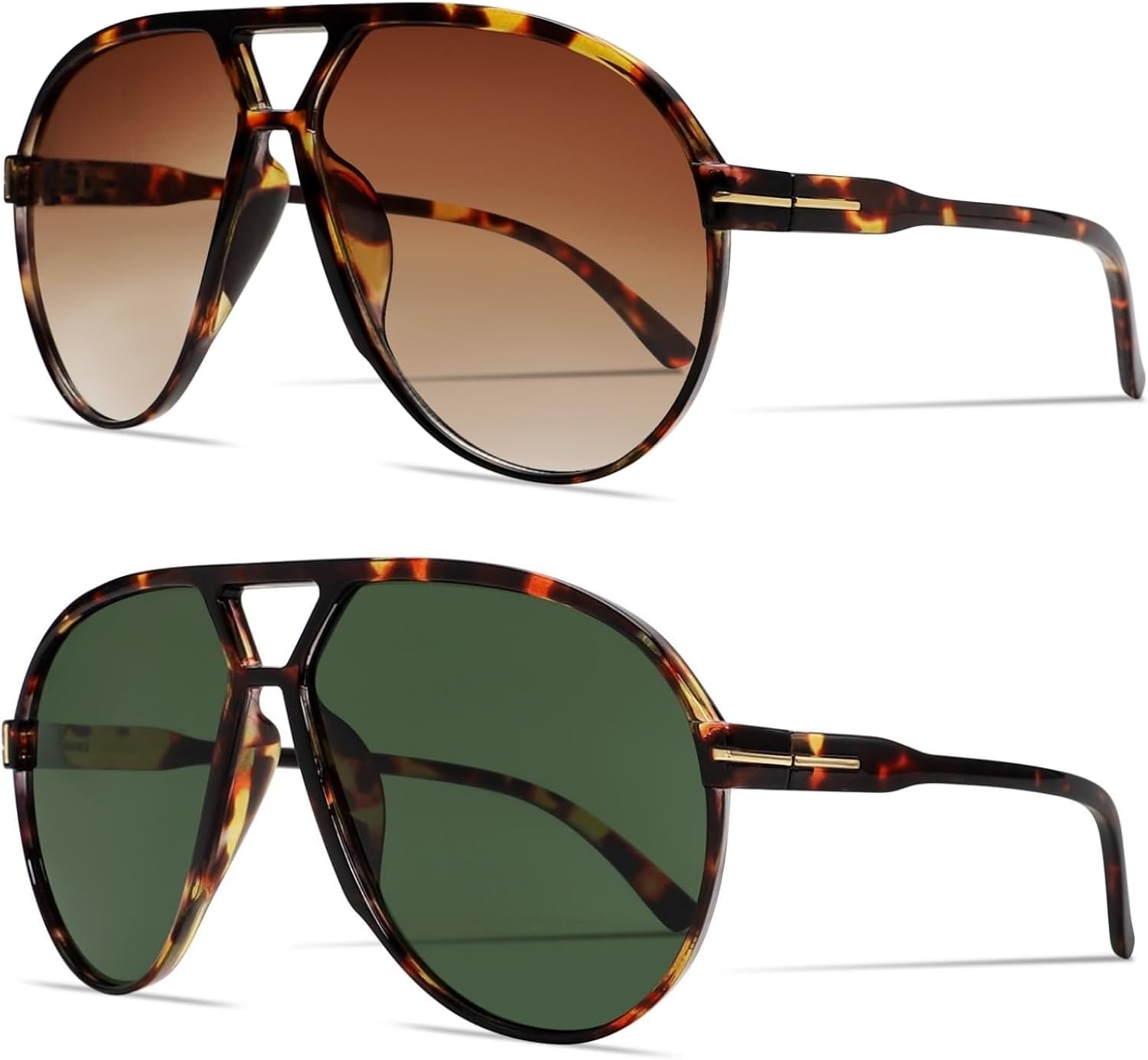 Ретро-солнцезащитные очки-авиаторы для женщин и мужчин, большие, классические, винтажные, в стиле 70-х, модные, не спутываются, квадратные, солнцезащитные очки-авиаторы GUVIVI, 2 Pack Green+tortoise
Ретро-солнцезащитные очки-авиаторы для женщин и мужчин, большие, классические, винтажные, в стиле 70-х, модные, не спутываются, квадратные, солнцезащитные очки-авиаторы GUVIVI, 2 Pack Green+tortoise