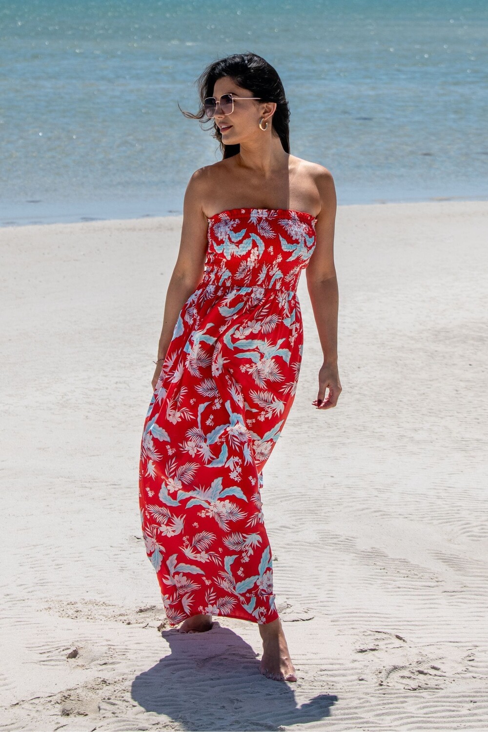 Пляжное платье макси без бретелек с оборками Pour Moi, красный
Пляжное платье макси без бретелек с оборками Pour Moi, красный