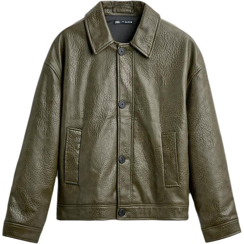 Кожаная куртка мужская Zara, черный
Кожаная куртка мужская Zara, черный