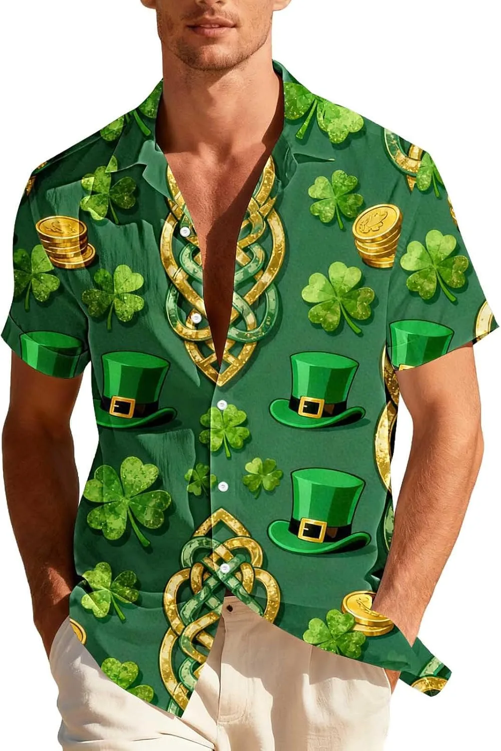 Футболка для мужчин на день святого Патрика с принтом Shamrocks SHOPESSA
Футболка для мужчин на день святого Патрика с принтом Shamrocks SHOPESSA