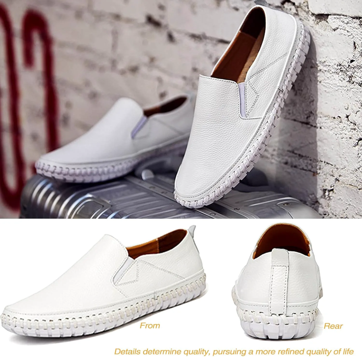 Мужские лоферы повседневные лоферы пенни туфли кожаные для вождения и ходьбы, плоские, повседневные лодочные, легкие, дышащие, без шнурков, мужские туфли-бобы SecondWinterDJ, белый
Мужские лоферы повседневные лоферы пенни туфли кожаные для вождения и ходьбы, плоские, повседневные лодочные, легкие, дышащие, без шнурков, мужские туфли-бобы SecondWinterDJ, белый