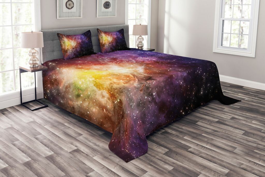 Комплект покрывала ABAKUHAUS Galaxy, вид на космическую туманность, комплект с моющимися наволочками, для односпальных кроватей 264 x 220 см, черный желтый фиолетовый
Комплект покрывала ABAKUHAUS Galaxy, вид на космическую туманность, комплект с моющимися наволочками, для односпальных кроватей 264 x 220 см, черный желтый фиолетовый