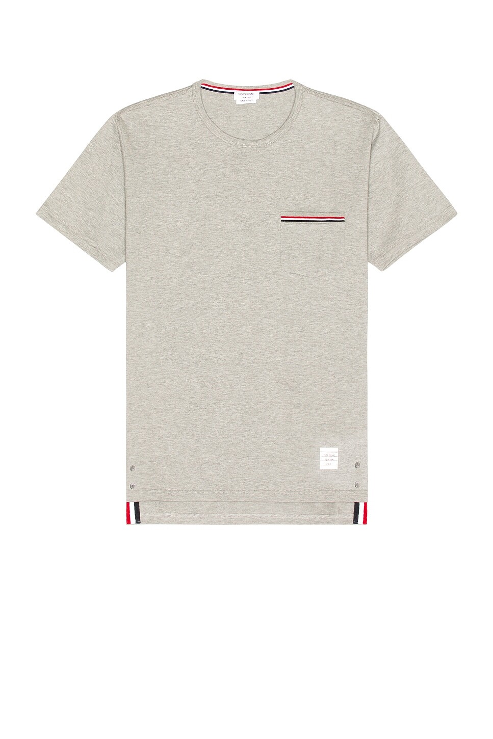 Хлопковая футболка из джерси с короткими рукавами и карманами Thom Browne, светло-серый
Хлопковая футболка из джерси с короткими рукавами и карманами Thom Browne, светло-серый