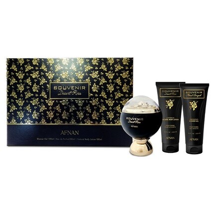Сувенирная роза пустыни - Парфюмированная вода 100 мл + Гель для душа 100 мл + Лосьон для тела 100 мл Afnan
Сувенирная роза пустыни - Парфюмированная вода 100 мл + Гель для душа 100 мл + Лосьон для тела 100 мл Afnan