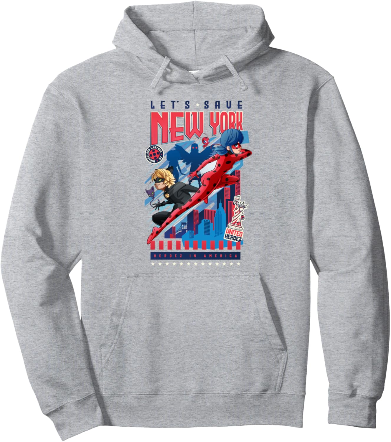 Толстовка Miraculous Ladybug and Chanoir Save New York, серая (серый меланж), размер S
Толстовка Miraculous Ladybug and Chanoir Save New York, серая (серый меланж), размер S