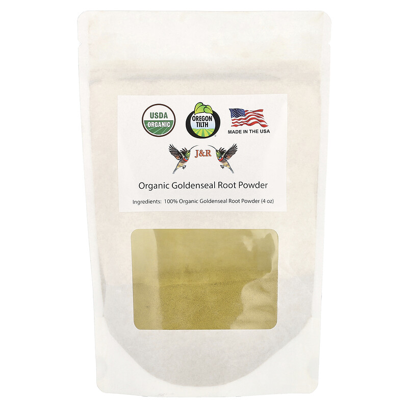 J&R Port Trading, Organic Goldenseal Root Powder, 4 oz
J&R Port Trading, Organic Goldenseal Root Powder, 4 oz