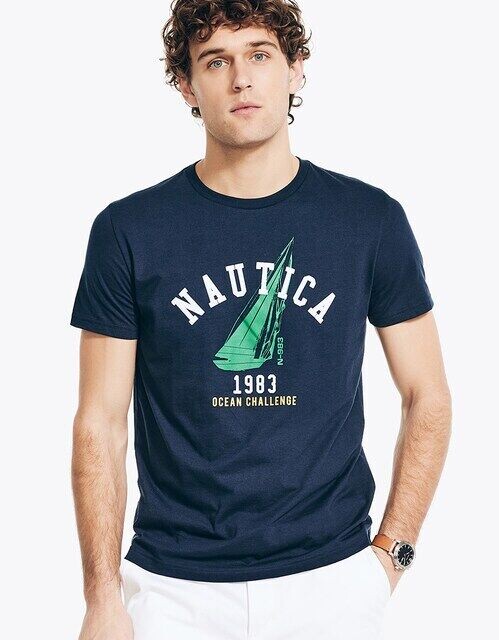 Мужская футболка с круглым вырезом и коротким рукавом Nautica, синий
Мужская футболка с круглым вырезом и коротким рукавом Nautica, синий